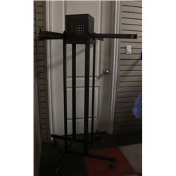METAL CLOTHES RACK ON WHEELS