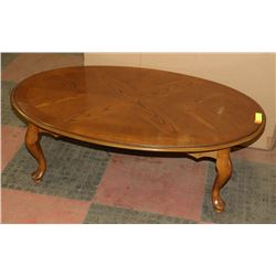 OVAL WOODEN COFFEE TABLE