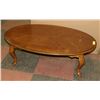 Image 1 : OVAL WOODEN COFFEE TABLE