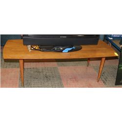 WOODEN COFFEE TABLE:  4' LONG X 1'-8"