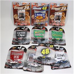 1:64 DIE CAST NASCAR COLLECTION OF 10 CARS