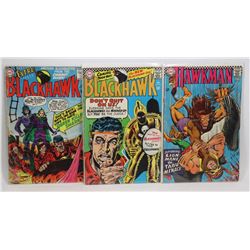 LOT OF 3 12 CENT COMICS HAWKMAN BALACKHAWK