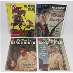 LOT OF 4 10 CENT COMICS WESTERNS DELL  AND