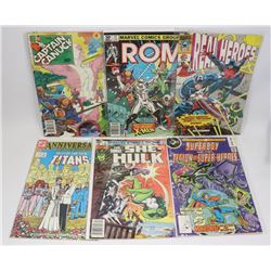 LOT OF 6 OLD COLLECTORS COMICS KEY TITTLES