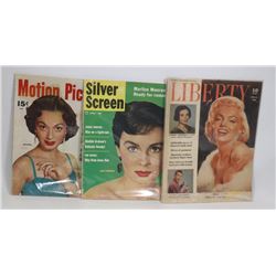 LOT OF 3 MARILYN MONROE MAGAZINES 1955-1956-1959
