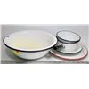 Image 1 : VINTAGE ENAMEL BOWL AND MORE ENAMEL ITEMS