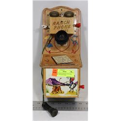 1950'S RANCH PHONE GONG BELL COM. TIN VERY