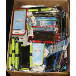 LARGE BOX OF MIXED TYPES & BRANDS CELL PHONE CASES
