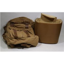 NEW G-RAPHY BROWN CANVAS DSLR SLR CAMERA BACKPACK