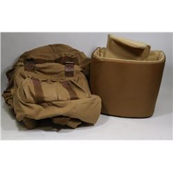 NEW G-RAPHY BROWN CANVAS DSLR SLR CAMERA BACKPACK