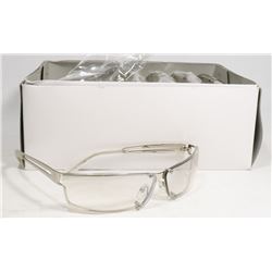 BOX OF SILVER TONED DESIGNER SUNGLASSES