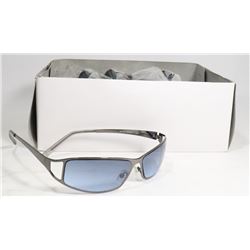 BOX OF BLACK FRAME AND BLUE LENS  DESIGNER