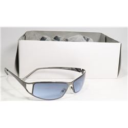 BOX OF BLACK FRAME AND BLUE LENS  DESIGNER