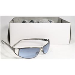 BOX OF BLACK FRAME AND BLUE LENS  DESIGNER