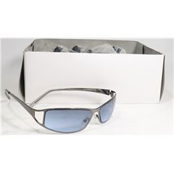 BOX OF BLACK FRAME AND BLUE LENS  DESIGNER