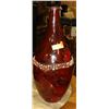 Image 1 : RED BEADED FLOOR VASE