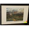 Image 1 : 1 FRAME PRINT OF OIL RIG & HORSES #558 / 800
