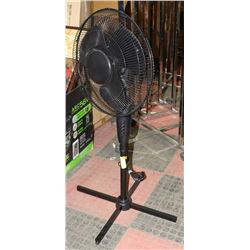 BLACK FLOOR FAN - 3 SPEEDS, ROTATION,