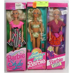 LOT OF 3 NEW BARBIE DOLLS