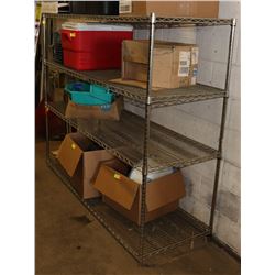 METAL 4 SHELF STORAGE RACK 5'H X 2'D X 6'W