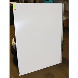 WHITE BOARD WITH FRAME & HOOKS 48" X 36", STORE