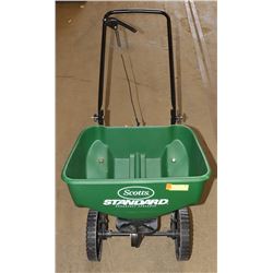 FERTILIZER BROADCASTER 7 DAY WARRANTY.