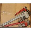 Image 1 : 3 PIPE WRENCHES 18" ALUMINUM, 14" FORCE, 8 FORCE