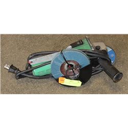 HATACHI 5" ANGLE CRIND WITH EXTRA FLAP DISC.