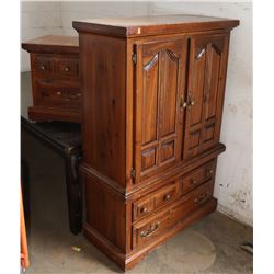 UNCLAIMED MERCHANDISE ARMOIRE, NIGH STAND,