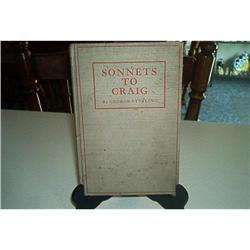 Book-Sonnets To Craig-George Sterling #862834