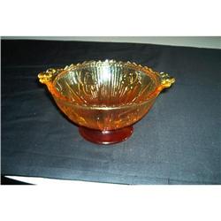 Glass-Iris Crystal Amberina Candy Dish #862855