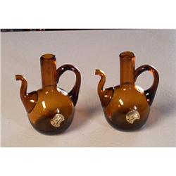 Handblown Amber Decorative Creamers #862870