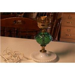 Lamp-Green Beaded & Diamond  Design Oil #862881