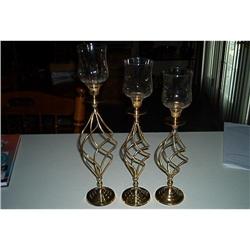 Brass-Beautiful Swirled Candle  Holders #862886