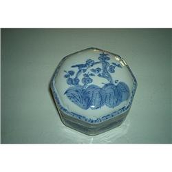 Vintage Octagon Shaped China Trinket Box #862898