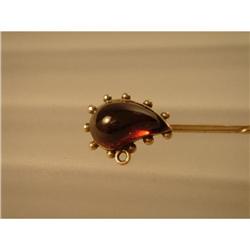 Stickpin  9ct.  Almadine  Garnet  Cabochon  #862910