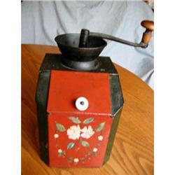 Antique Painted Box Coffee Mill #863006