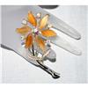 Image 1 : Lucite & Aurora Borealis Rhinestone Brooch #863011
