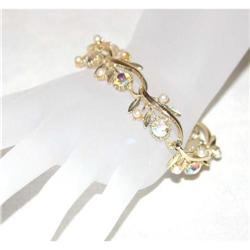 Vintage Flower Rhinestone Bracelet #863019