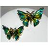 Image 1 : Gorgeous Vintage Enameled Butterfly Scatter Pin #863034