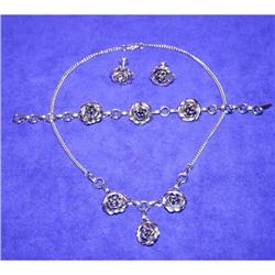 Vintage Rose Necklace/Bracelet & Earrings #863035