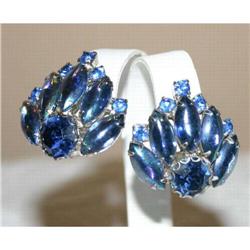 Spectacular Vintage Opalescent Glass Earrings #863045