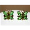 Image 1 : Vintage Butterfly Rhinestone Earrings #863046