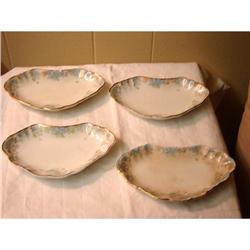 4 Doulton Burslem c.1885, heart shaped trays #863090