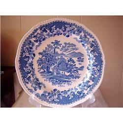 WOODS, BURSLEM, BLUE TRANSFER PLATE "SEAFORTH" #863096