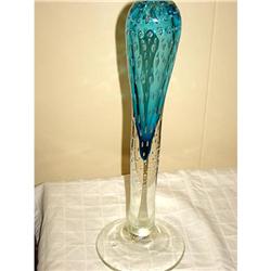 Signed Art Glass Vase/Candle Holder  #863097