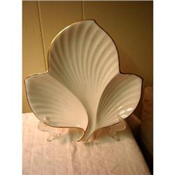 Noritake oyster plate..leaf shape ..Ivory China #863123