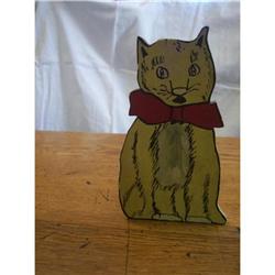 Folk Art Cat Door Stop-Wooden #863149