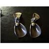 Image 1 : Silver Earrings from Denmark-N.E.From #863156