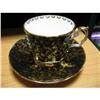 Image 1 : Elizabethan Cup & Saucer Black/Gold #863225